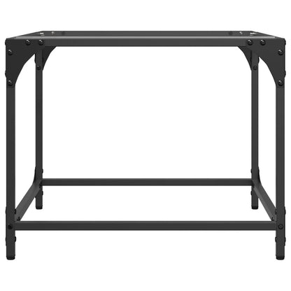 Tavolini con Piano in Vetro Trasparente 2 pz 50x50x40cm Acciaio | homemem39