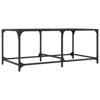 Tavolini con Piano Vetro Trasparente 2 pz 98,5x50x40 cm Acciaio | homemem39