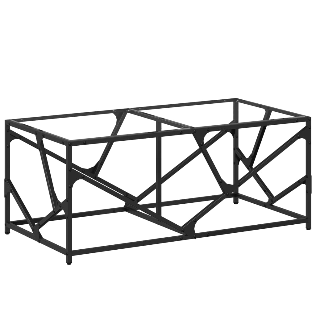 Tavolini con Piano Vetro Trasparente 2 pz 98,5x50x41cm Acciaio | homemem39