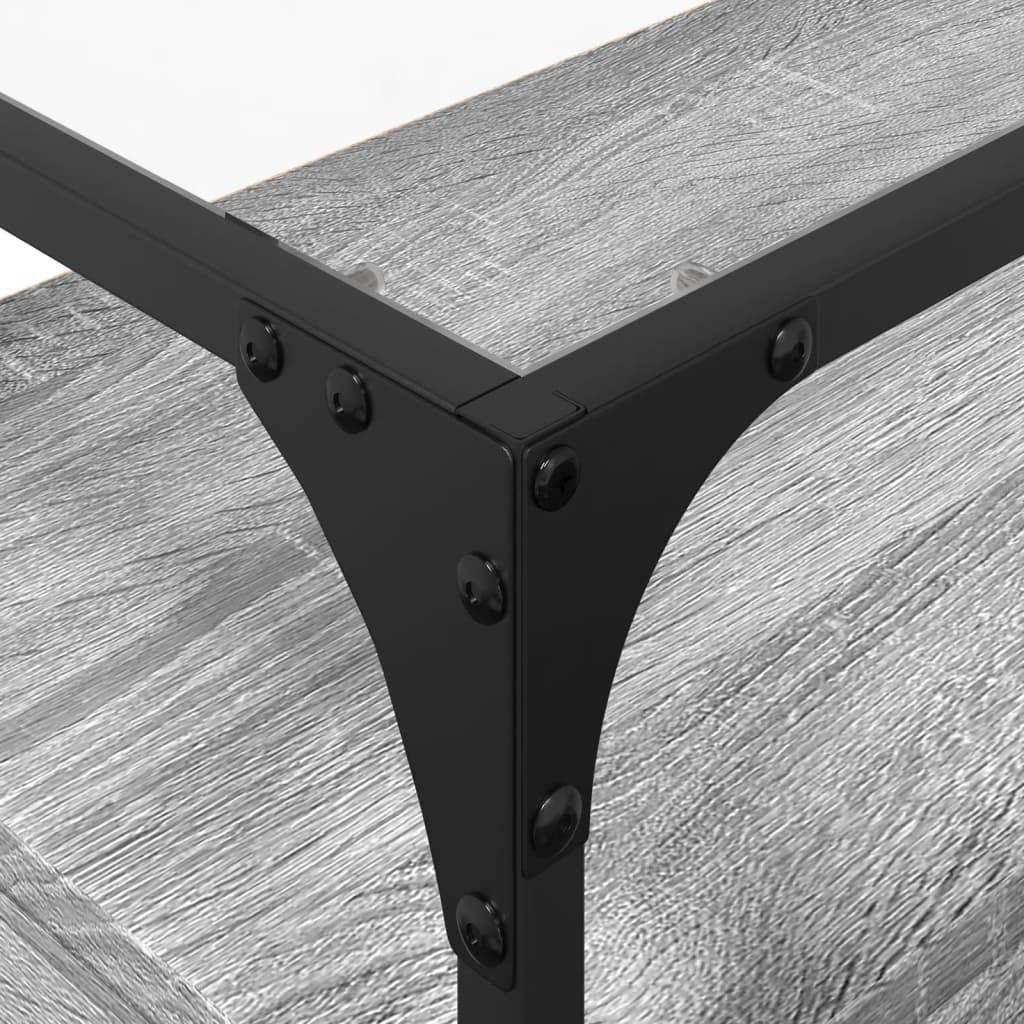 Mobile TV Piano Vetro Grigio Sonoma 80x35x51 Legno Multistrato - homemem39