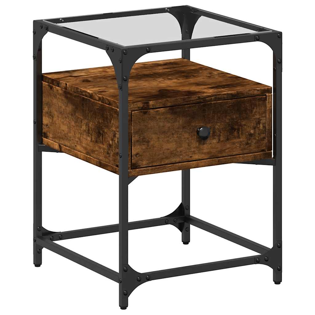 Comodini 2 pz Rovere Fumo 40x40x55 cm in Legno Multistrato - homemem39