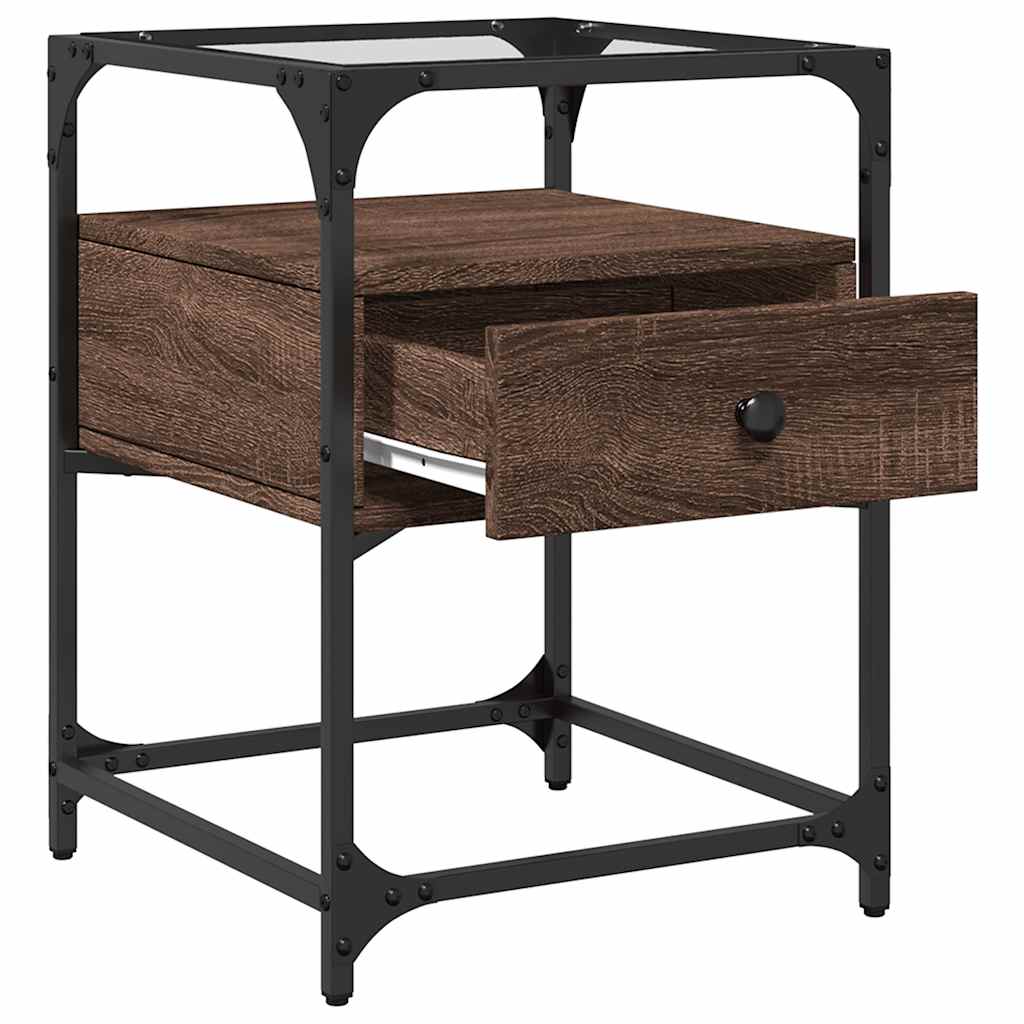 Comodino Rovere Marrone 40x40x55 cm in Legno Multistrato - homemem39