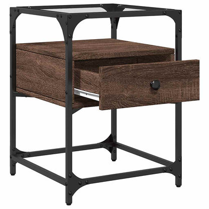 Comodino Rovere Marrone 40x40x55 cm in Legno Multistrato - homemem39