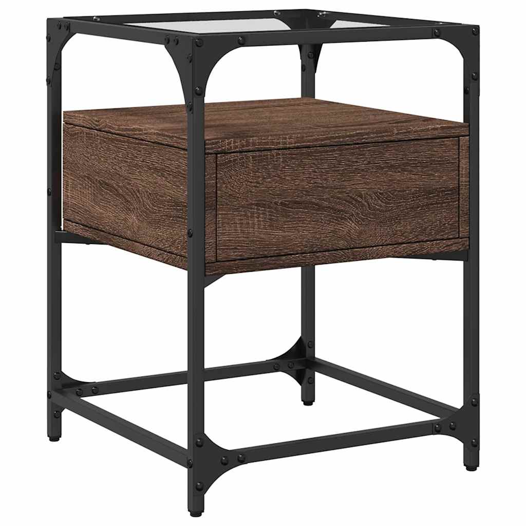 Comodini 2 pz Rovere Marrone 40x40x55 cm in Legno Multistrato - homemem39