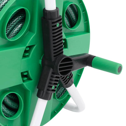 Avvolgitubo Autonomo Verde con Set Raccordi Tubo 0,5" 30 m PVC