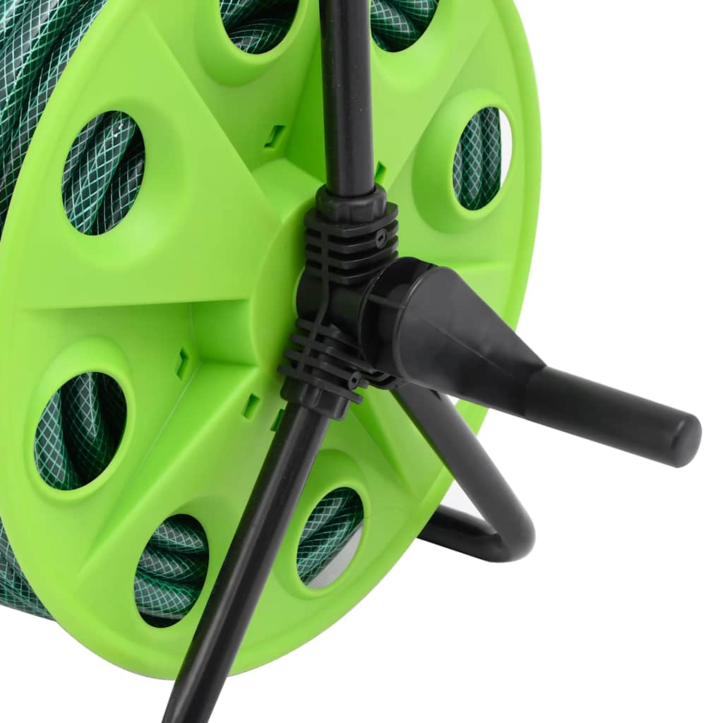 Avvolgitubo Autonomo Verde con Set Raccordi Tubo 0,5" 20 m PVC