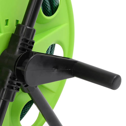 Carrello Avvolgitubo Verde con Set Raccordi Tubo 0,5" 50 m PVC