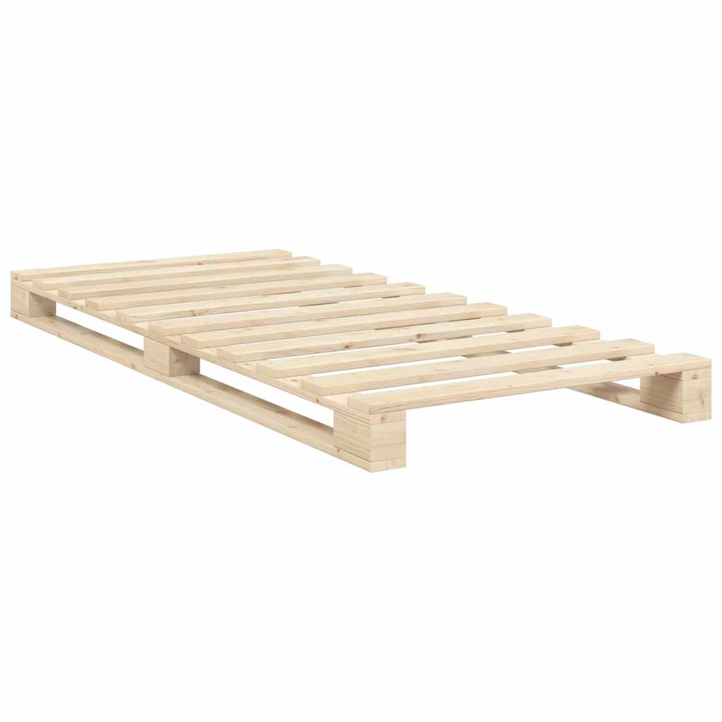 Giroletto con Testiera 90x200 cm in Legno Massello di Pino