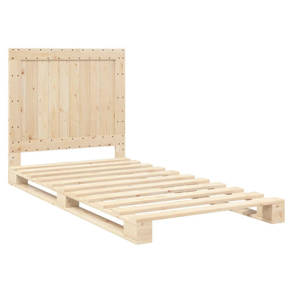 Giroletto con Testiera 100x200 cm Legno Massello di Pino | homemem39