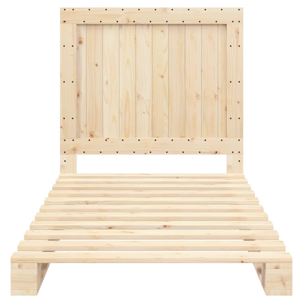 Giroletto con Testiera 100x200 cm Legno Massello di Pino | homemem39