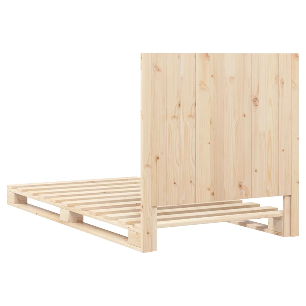 Giroletto con Testiera 100x200 cm Legno Massello di Pino | homemem39