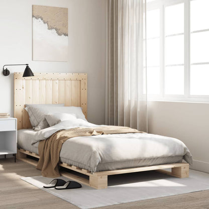 Giroletto con Testiera 100x200 cm Legno Massello di Pino | homemem39