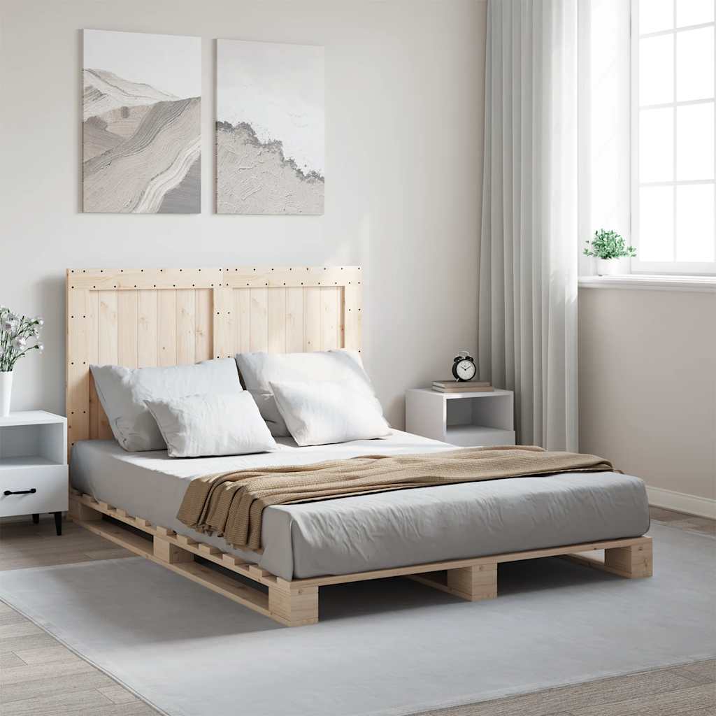 Giroletto con Testiera 140x200 cm in Legno Massello di Pino | homemem39