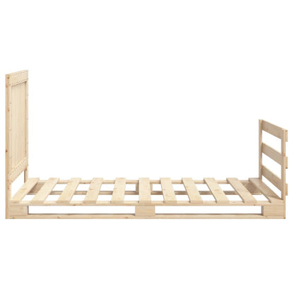 Giroletto con Testiera 100x200 cm Legno Massello di Pino | homemem39