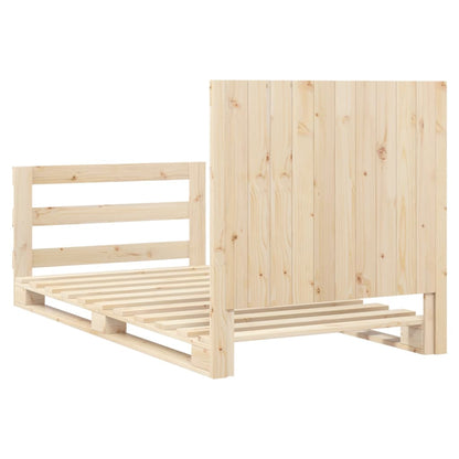 Giroletto con Testiera 100x200 cm Legno Massello di Pino