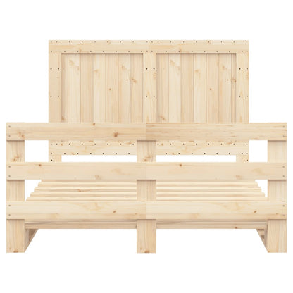 Giroletto con Testiera 140x200 cm in Legno Massello di Pino | homemem39