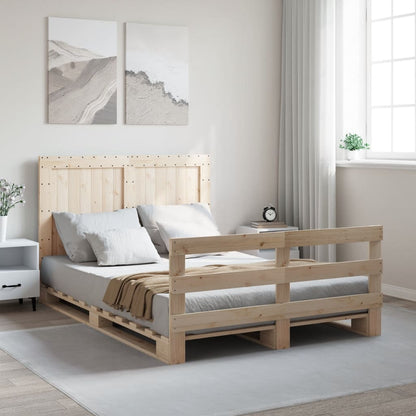 Giroletto con Testiera 140x200 cm in Legno Massello di Pino | homemem39
