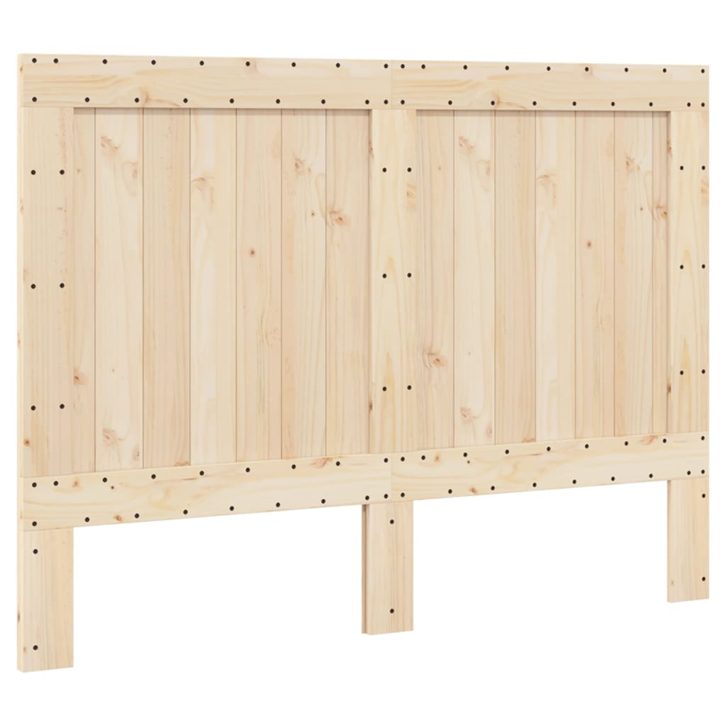 Giroletto con Testiera Grigio 140x200 cm Legno Massello di Pino | homemem39