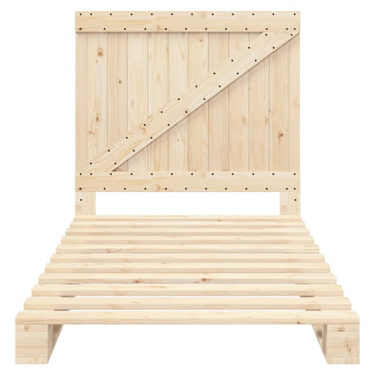 Giroletto con Testiera 100x200 cm Legno Massello di Pino | homemem39