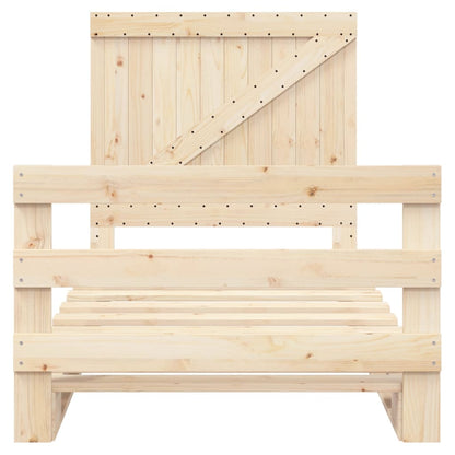 Giroletto con Testiera 100x200 cm Legno Massello di Pino | homemem39