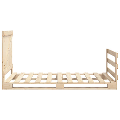 Giroletto con Testiera 100x200 cm Legno Massello di Pino | homemem39