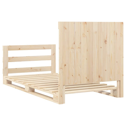 Giroletto con Testiera 100x200 cm Legno Massello di Pino | homemem39