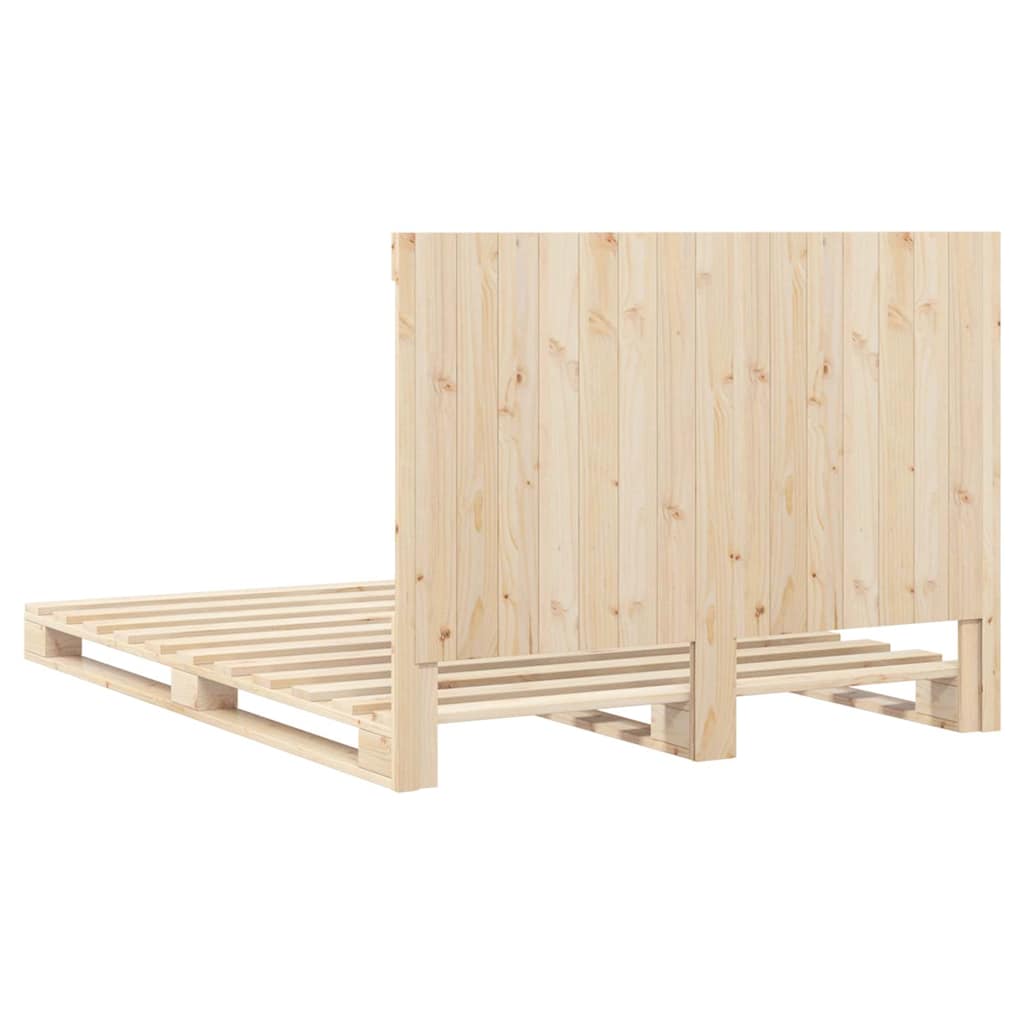 Giroletto con Testiera 140x200 cm in Legno Massello di Pino | homemem39