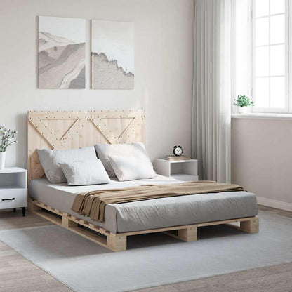 Giroletto con Testiera 140x200 cm in Legno Massello di Pino | homemem39
