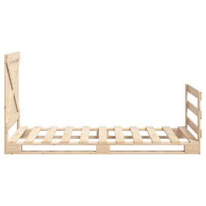 Giroletto con Testiera 100x200 cm Legno Massello di Pino