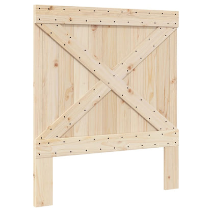 Giroletto con Testiera Grigio 90x200 cm Legno Massello di Pino | homemem39