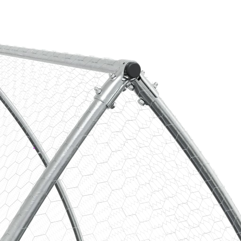 Conigliera Argento 105x300x120 cm in Acciaio Zincato | homemem39