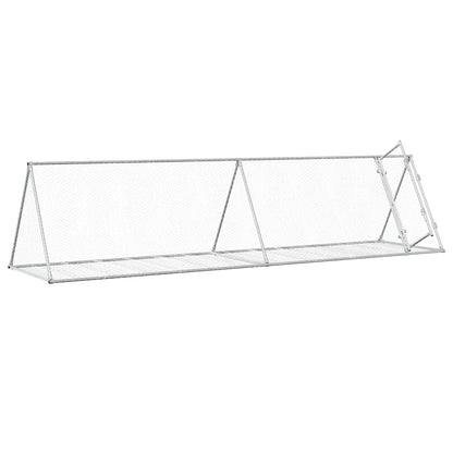 Conigliera Argento 400x105x91 cm in Acciaio Zincato | homemem39