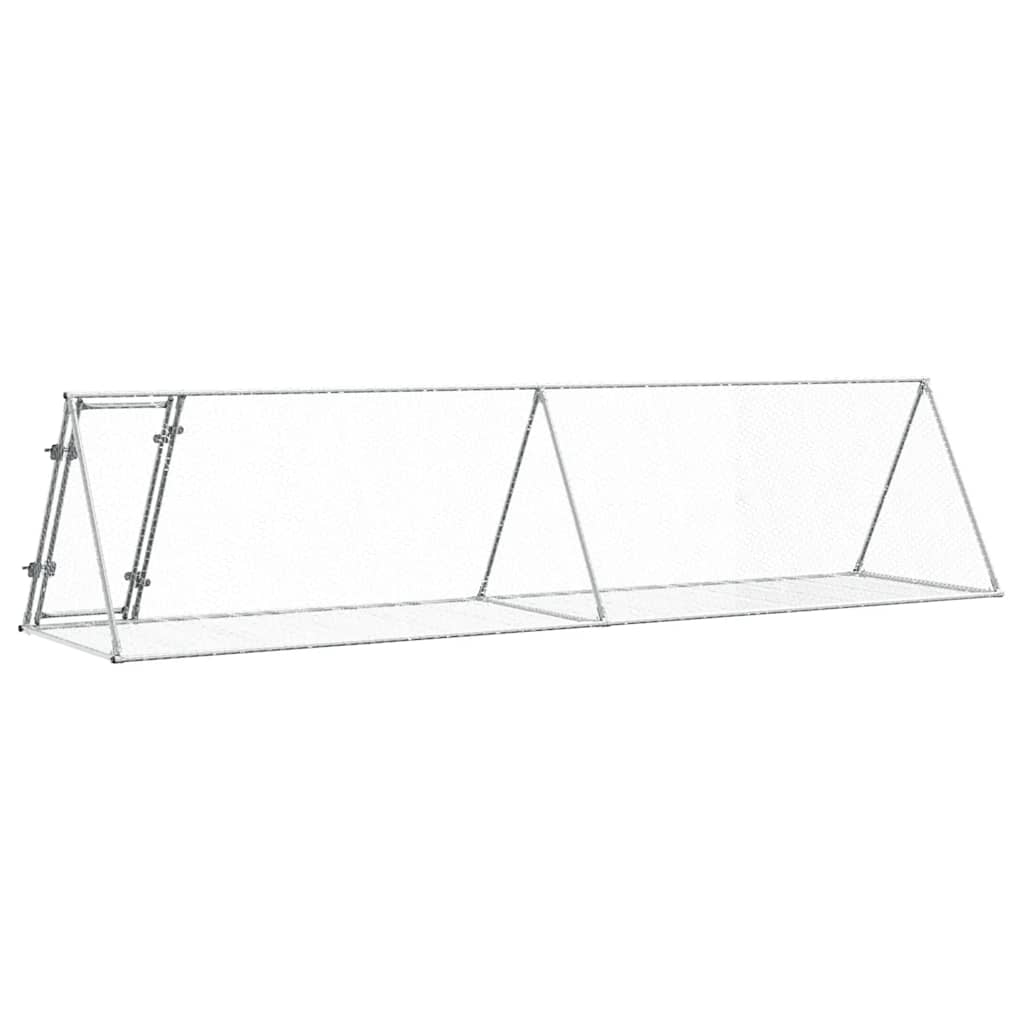 Conigliera Argento 400x105x91 cm in Acciaio Zincato | homemem39