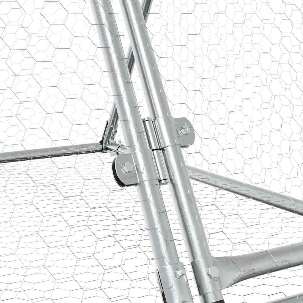 Conigliera Argento 400x105x91 cm in Acciaio Zincato | homemem39