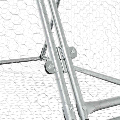 Conigliera Argento 400x105x91 cm in Acciaio Zincato | homemem39