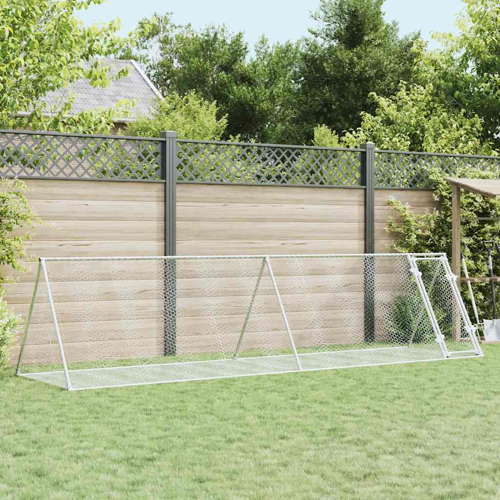 Conigliera Argento 400x105x91 cm in Acciaio Zincato | homemem39