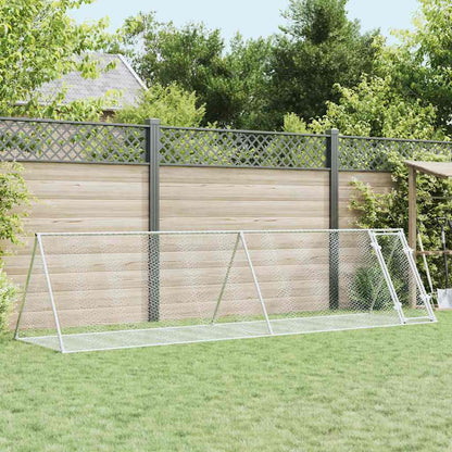 Conigliera Argento 400x105x91 cm in Acciaio Zincato | homemem39