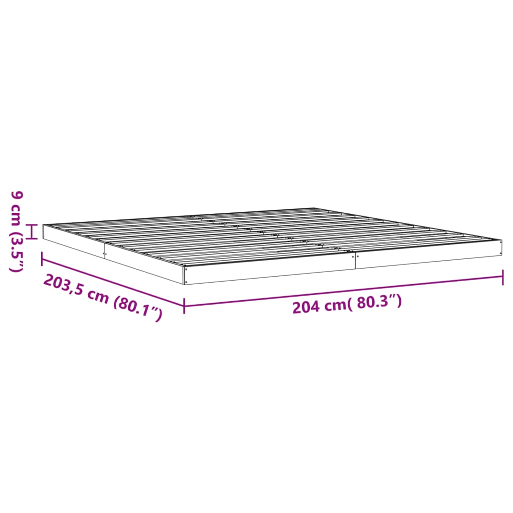 Giroletto Marrone Cera 200x200 cm in Legno Massello di Pino | homemem39