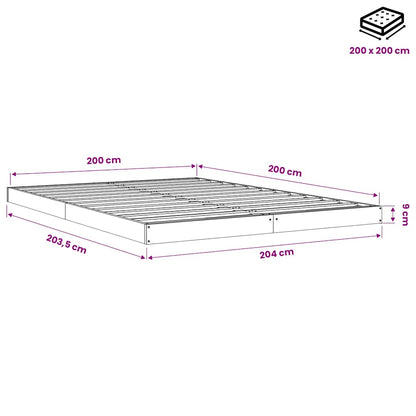 Giroletto Marrone Cera 200x200 cm in Legno Massello di Pino