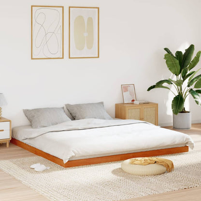 Giroletto Marrone Cera 200x200 cm in Legno Massello di Pino | homemem39