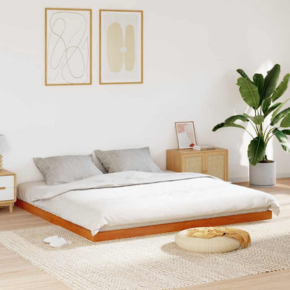 Giroletto Marrone Cera 200x200 cm in Legno Massello di Pino