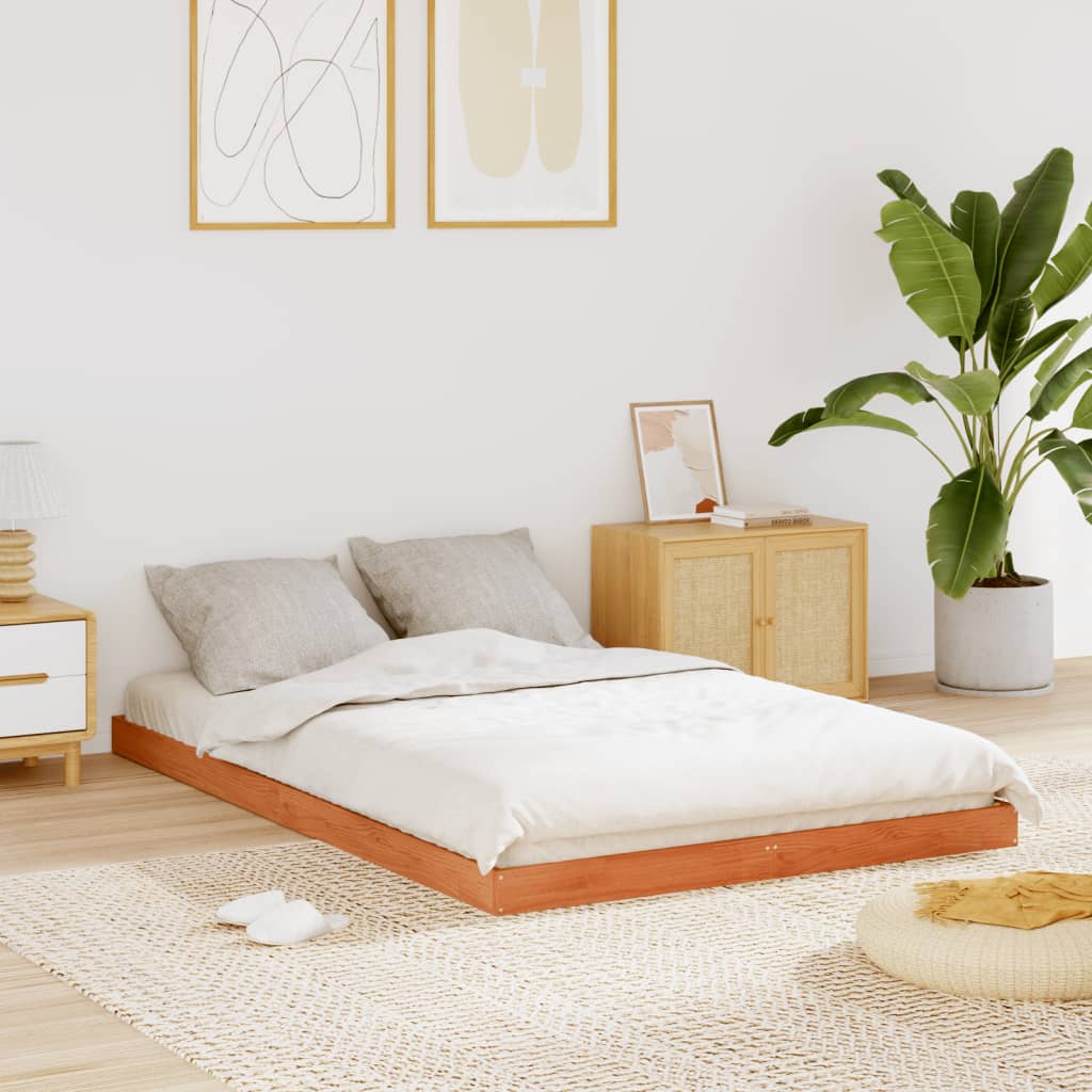 Giroletto Marrone Cera 140x200 cm in Legno Massello di Pino - homemem39