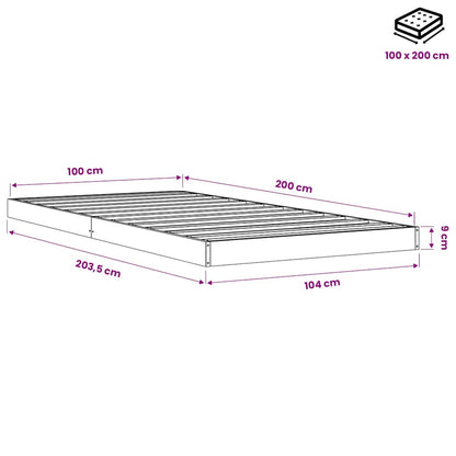 Giroletto Marrone Cera 100x200 cm in Legno Massello di Pino