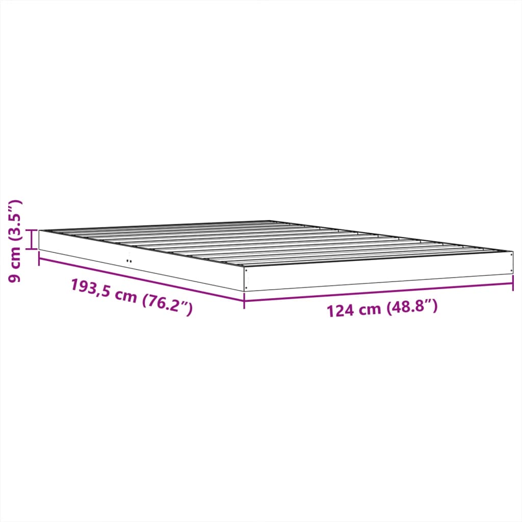 Giroletto Marrone Cera 120x190 cm in Legno Massello di Pino - homemem39