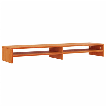 Supporto Monitor Marrone Cera 100x24x13 cm Legno Massello Pino - homemem39