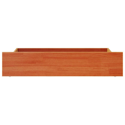 Cassetti per Letto 4pz Marrone Cera in Legno Massello di Pino - homemem39