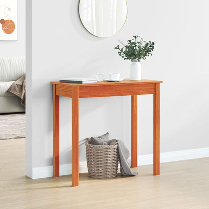 Tavolo Consolle Marrone Cera 80x40x75cm Legno Massello di Pino - homemem39