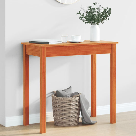 Tavolo Consolle Marrone Cera 80x40x75cm Legno Massello di Pino - homemem39