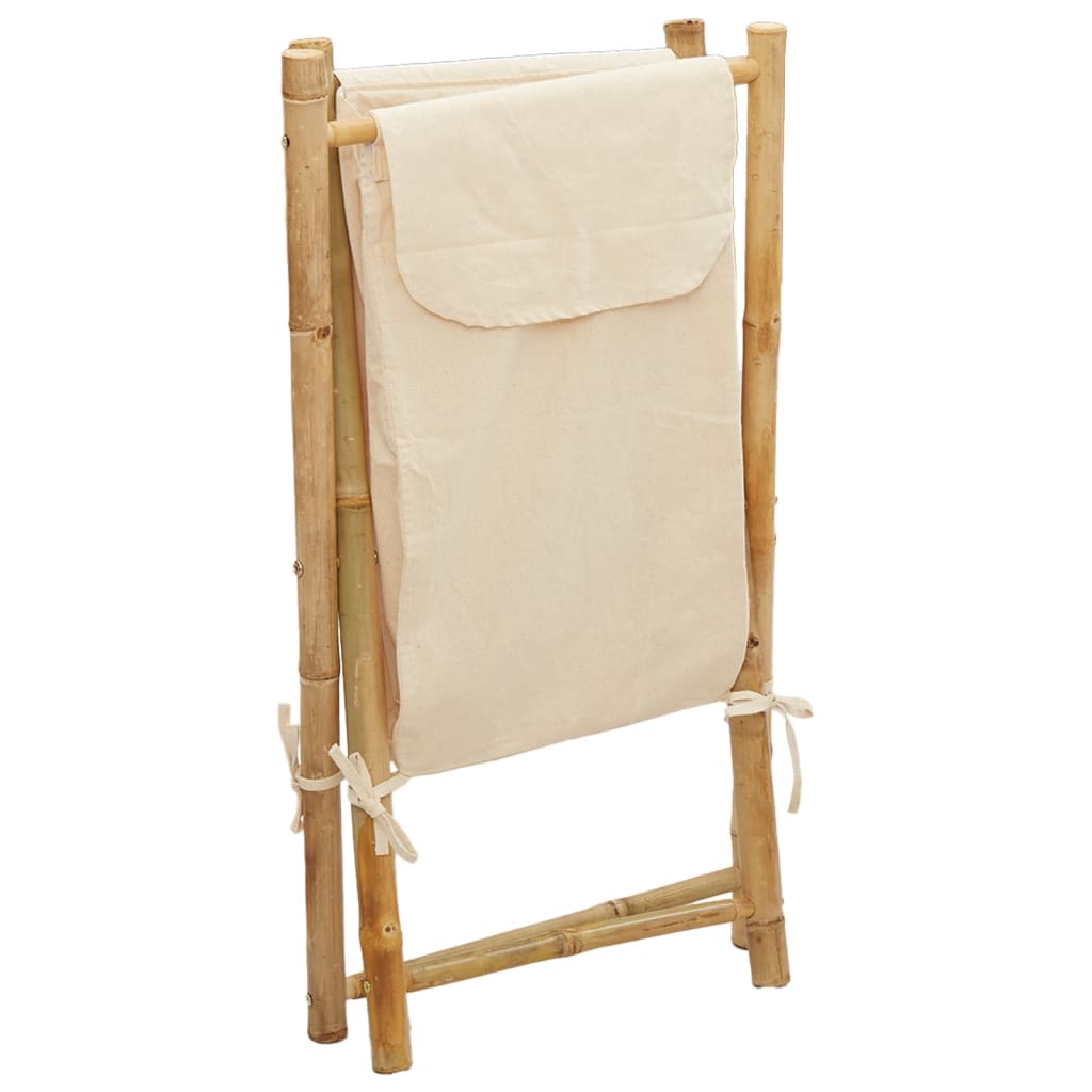 Cesto per Biancheria Bianco Crema 41,5x36x63,5 cm in Bambù | homemem39