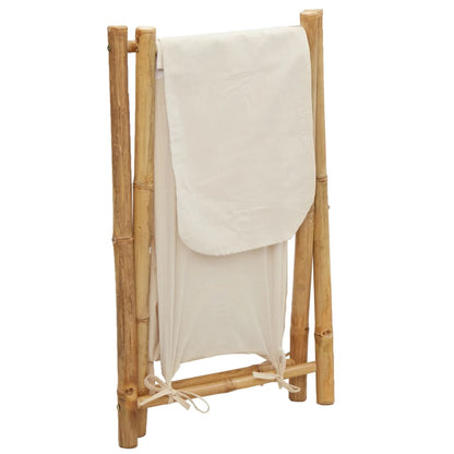 Cesto per Biancheria Bianco Crema 45x55x63,5 cm in Bambù | homemem39